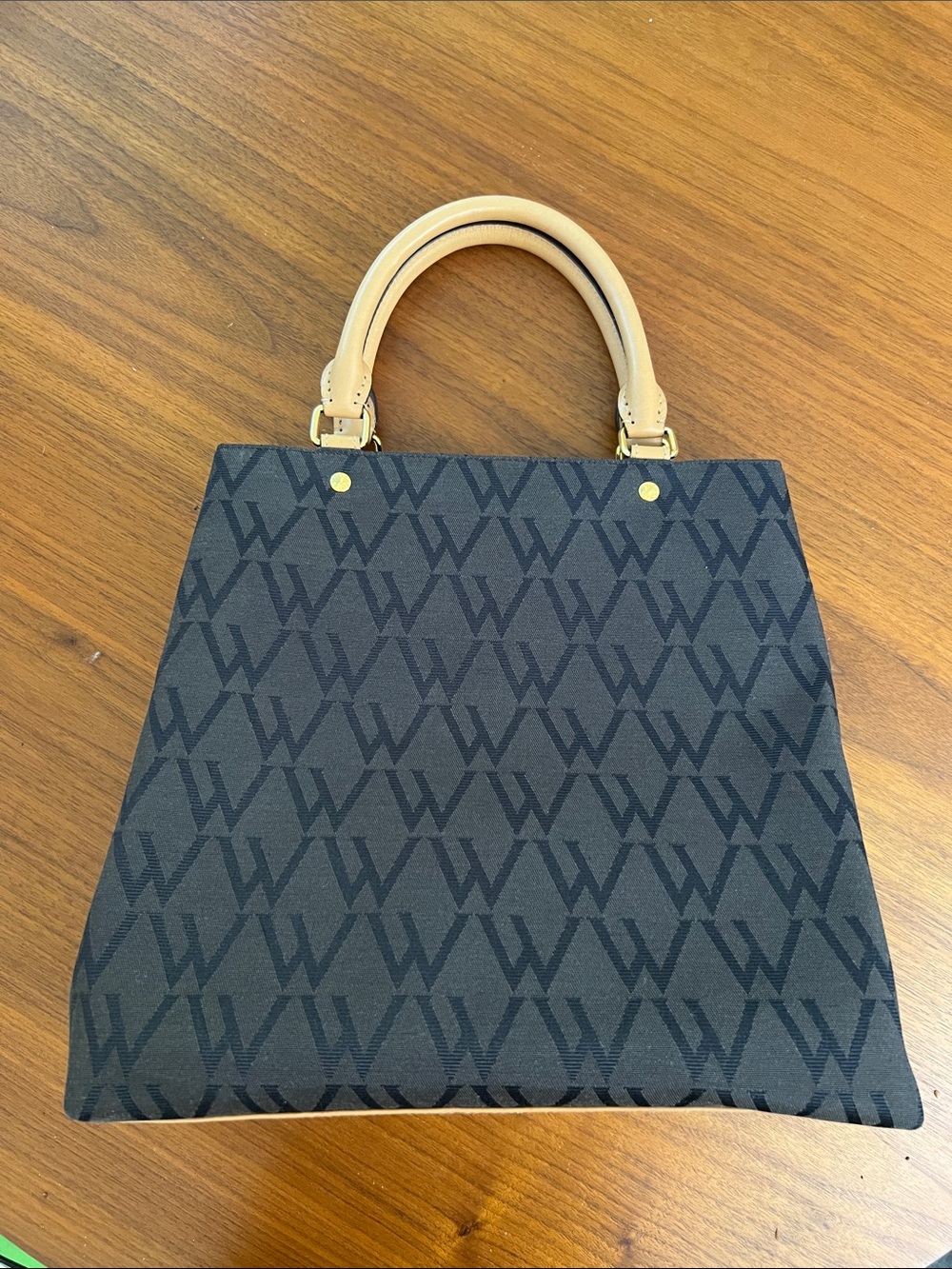 NWOT - Ginza Wako Japan Brown Monogram Structured Tote